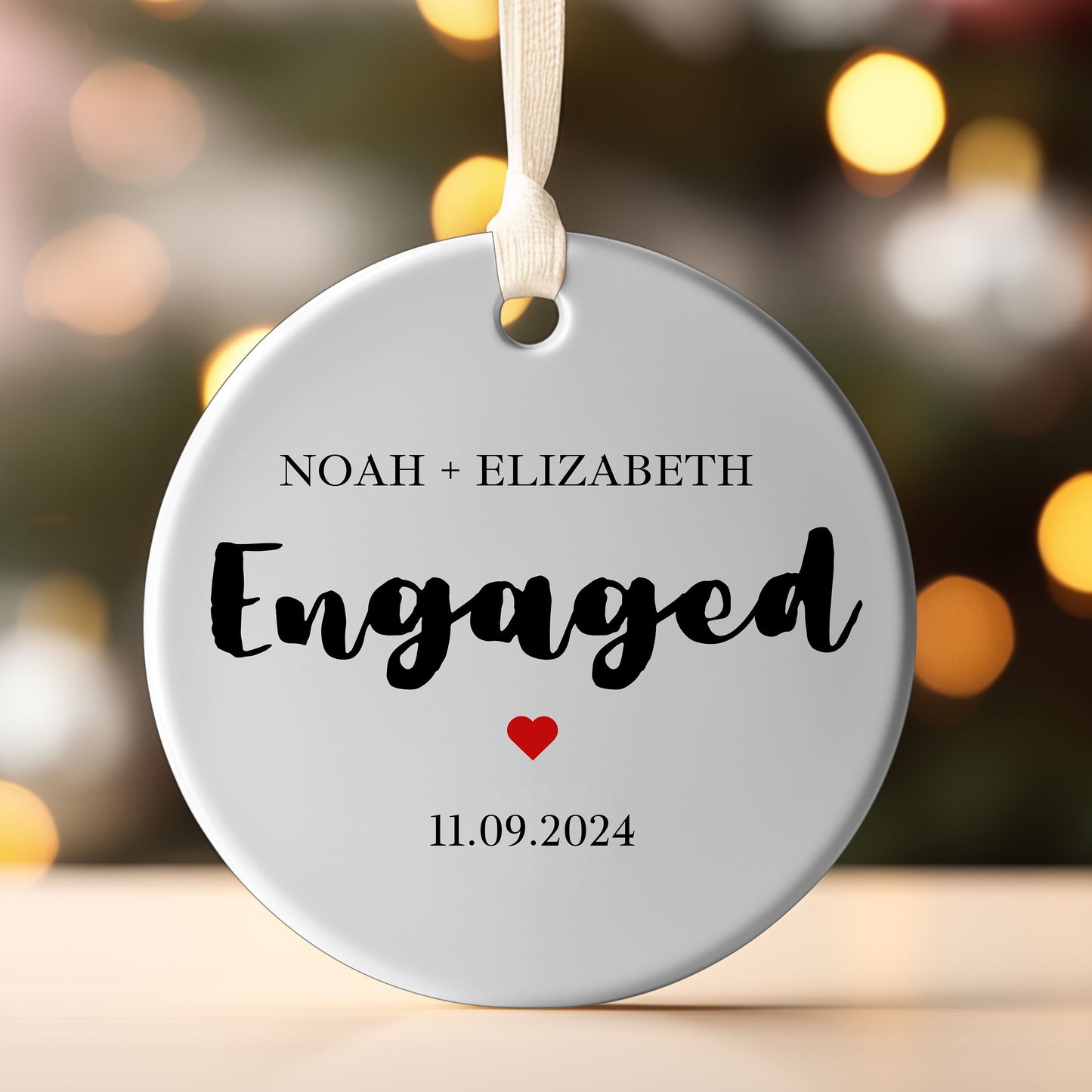 Engagement Ornament Gift, Marriage Ornament, Personalized Engagement Gift for Couple, Christmas Marriage, Christmas Gift for her