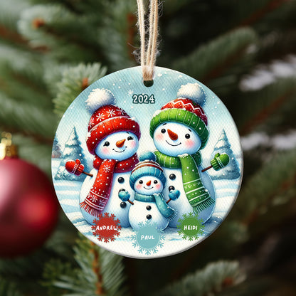 Family of Three Christmas Ornament - Family of 3 - Family Ornament - New Baby Ornament, Family of 3 Christmas Tree Ornament