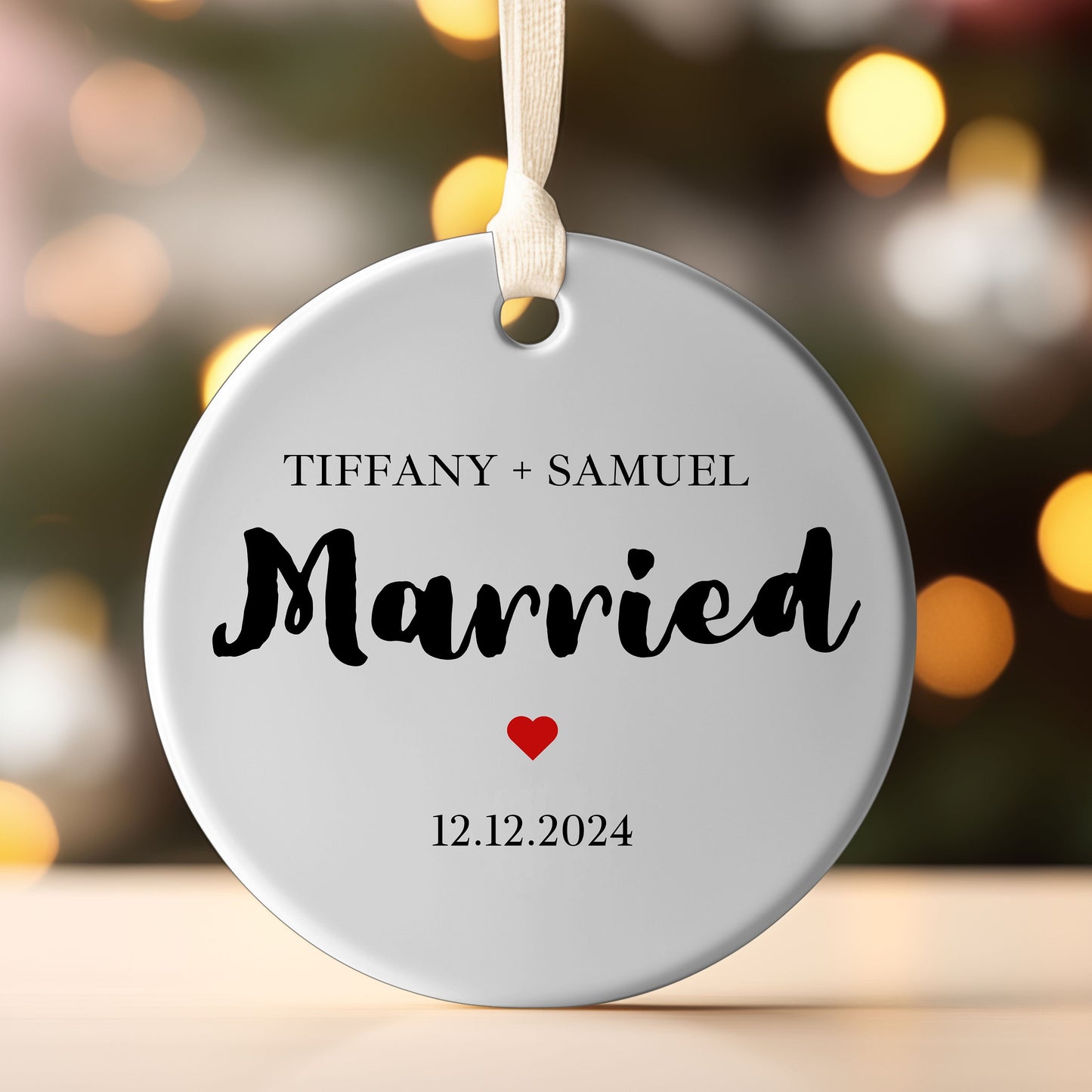 Engagement Ornament Gift, Marriage Ornament, Personalized Engagement Gift for Couple, Christmas Marriage, Christmas Gift for her