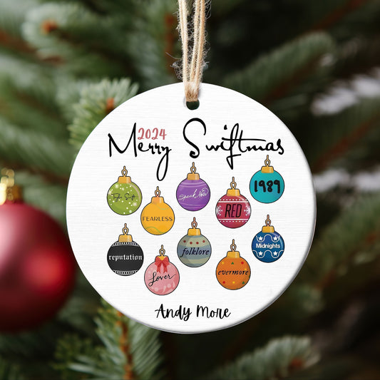 Tay Tay Personalized Christmas Ornament | 2024 Christmas Ornament | Merry Little Christmas  | Customize Ornament | Gift for Her