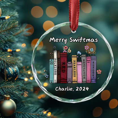 Merry Swiftmas 2024, Personalized Swiftmas Gift, Swiftie Christmas Ornament, Albums as Books Ornament, Swiftie Personalized Ornament, Taylor swift