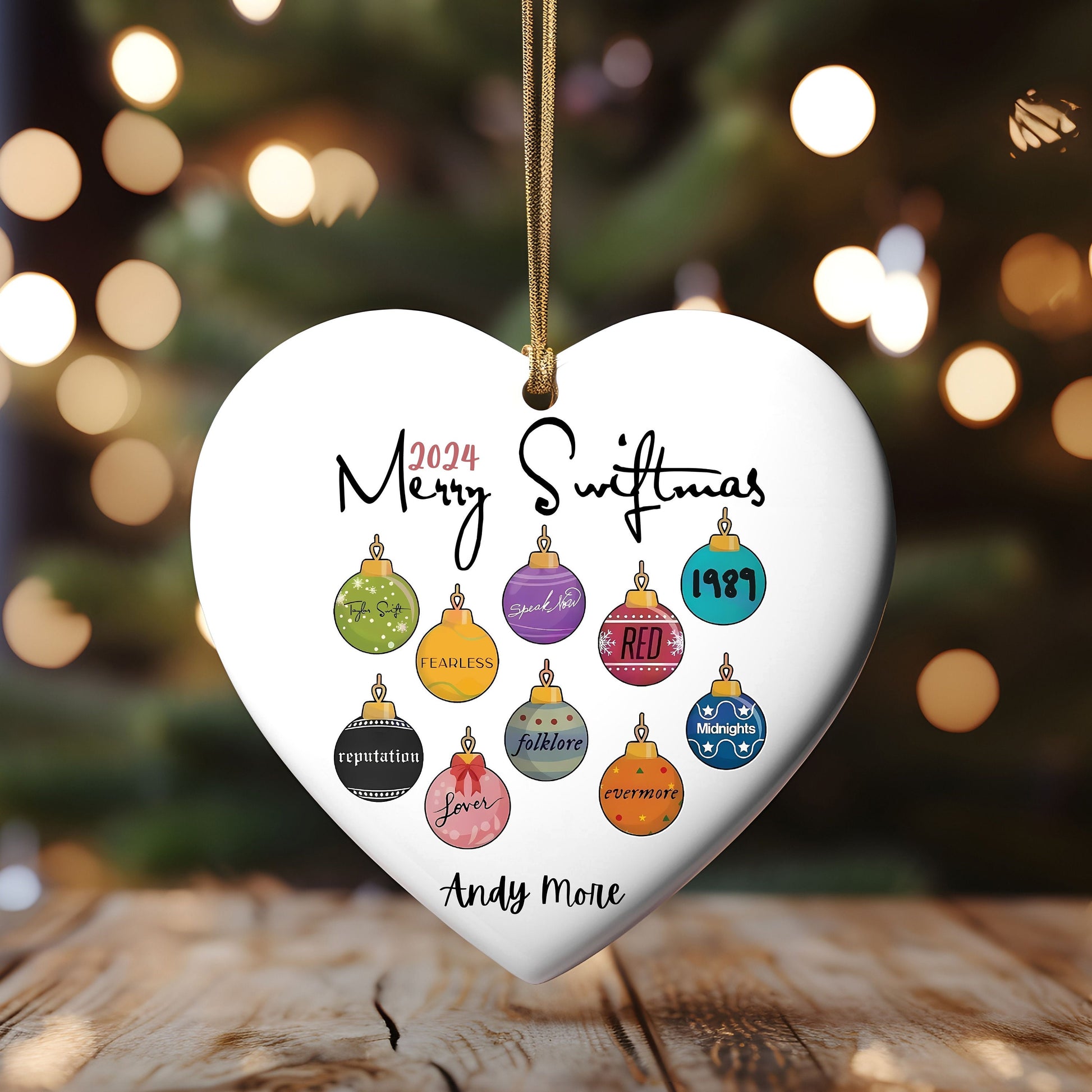 Tay Tay Personalized Christmas Ornament | 2024 Christmas Ornament | Merry Little Christmas  | Customize Ornament | Gift for Her