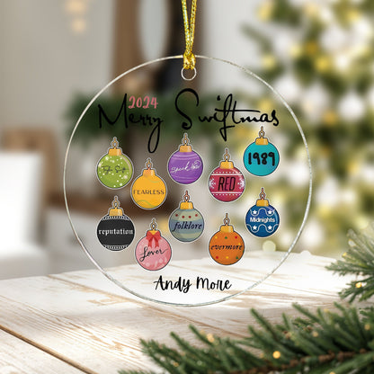 Tay Tay Personalized Christmas Ornament | 2024 Christmas Ornament | Merry Little Christmas  | Customize Ornament | Gift for Her