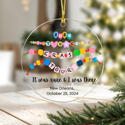 Custom Era Tour Ornament | It Was Rare I Was There | Custom Swiftie Ornament | Christmas Tour Ornament | Christmas Decoration