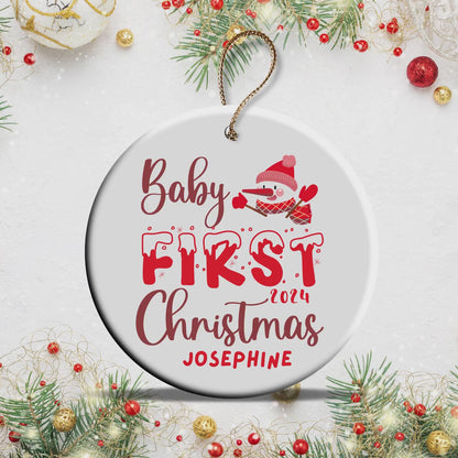 Baby's First Christmas Ornament - Personalized First Christmas Boy Ornament - Custom Baby Boy Ornament, Baby Girl Ornament 2024