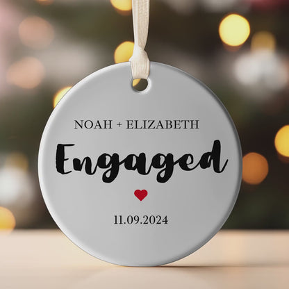 Engagement Ornament Gift, Marriage Ornament, Personalized Engagement Gift for Couple, Christmas Marriage, Christmas Gift for her