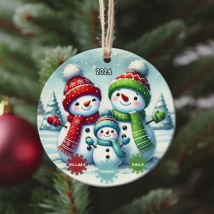 Family of Three Christmas Ornament - Family of 3 - Family Ornament - New Baby Ornament, Family of 3 Christmas Tree Ornament