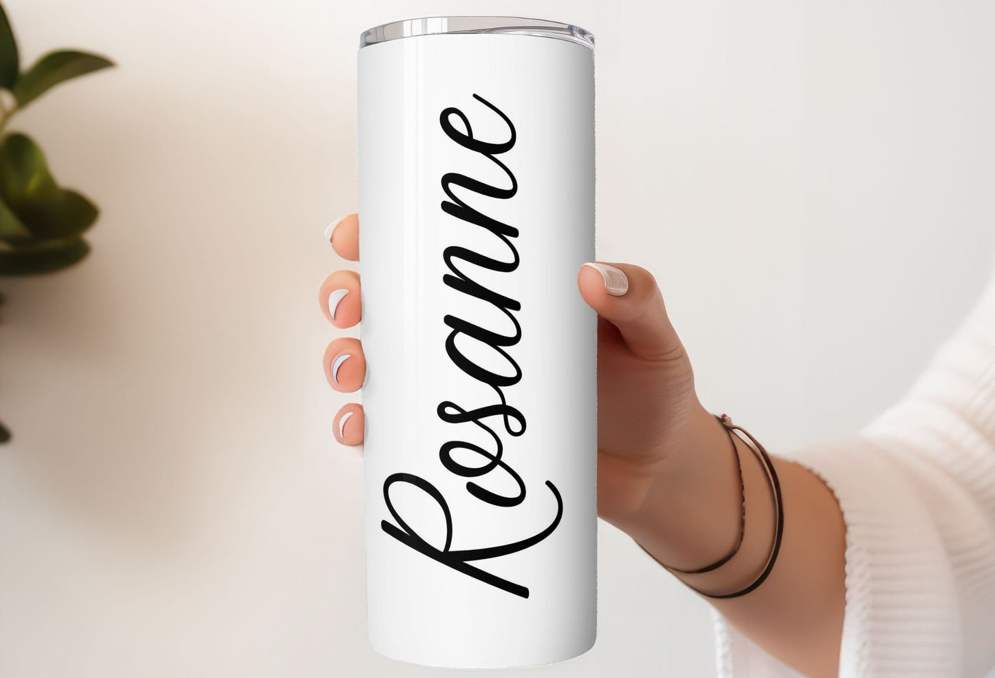 Personalized Name Tumbler with Straw and Lid, Custom Birth Flower Tumbler, Bridesmaid Tumbler, Birthday Tumbler, 20oz Skinny Tumbler