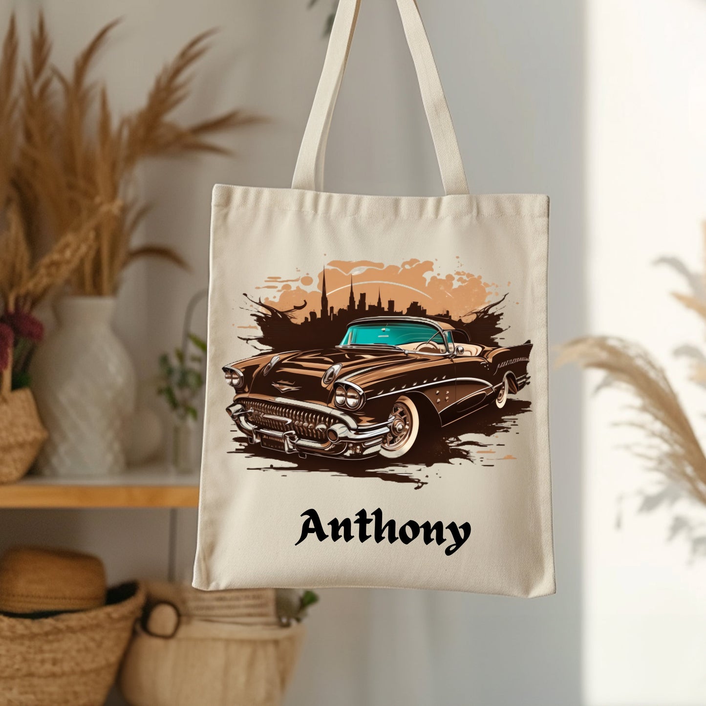 Personalized Name Tote Bags, Artistic Selection Unique Tote Bag Design,  Crafted Trendy Summer Spring Canvas Tote Bag