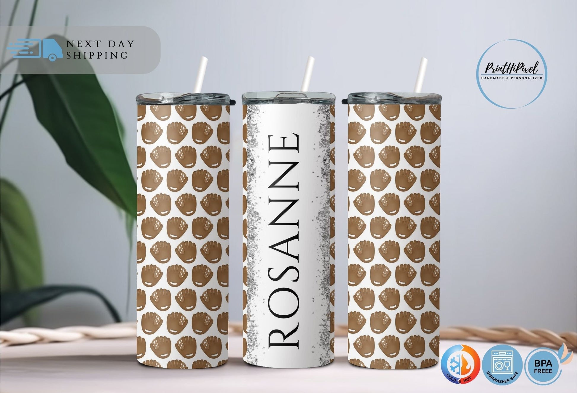 Personalized Name Baseball Tumbler, Custom Baseball Coach Gift Tumbler, Baseball Mom Glitter Tumbler, Baseball Jersey Tumbler,Sports Tumbler